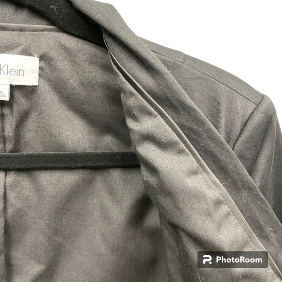 Women's CALVIN KLEIN One-button‎ Black Blazer- Size 6 - Picture 7 of 15